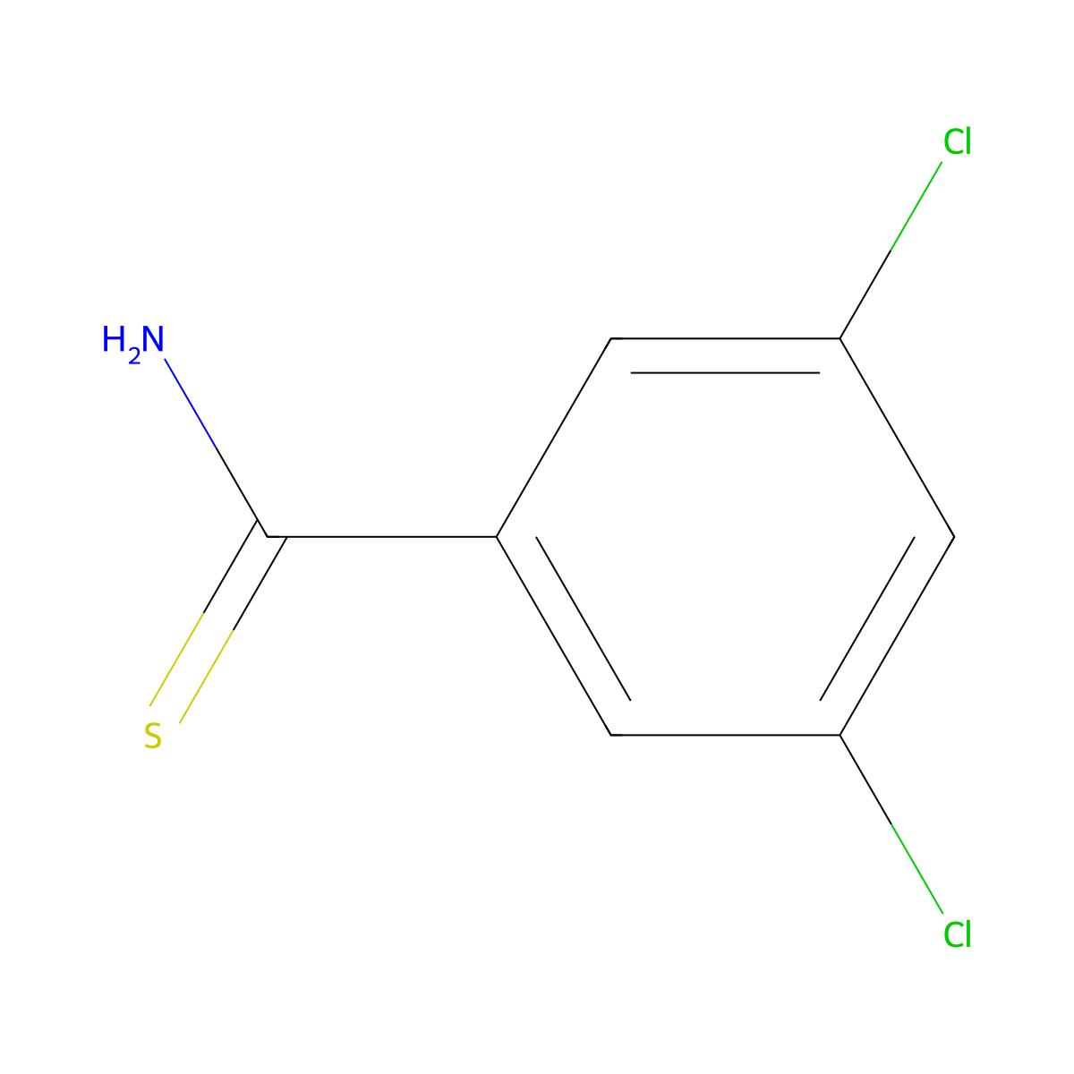 3,5-Dichlorothiobenzamide molecular structure, CAS 22179-74-4