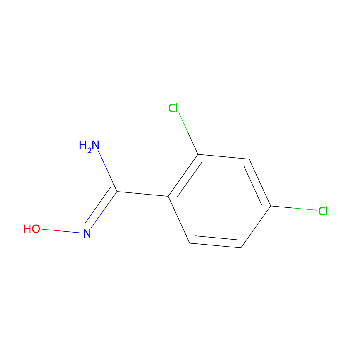 2,4-Dichloro-N-hydroxybenzimidamide molecular structure, CAS 22179-80-2