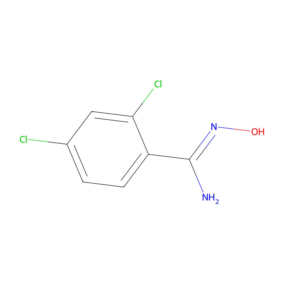 2,4-Dichloro-N-hydroxybenzimidamide molecular structure, CAS 22179-80-2