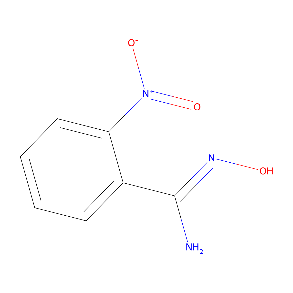 2-Nitrobenzamidoxime molecular structure, CAS 22179-83-5