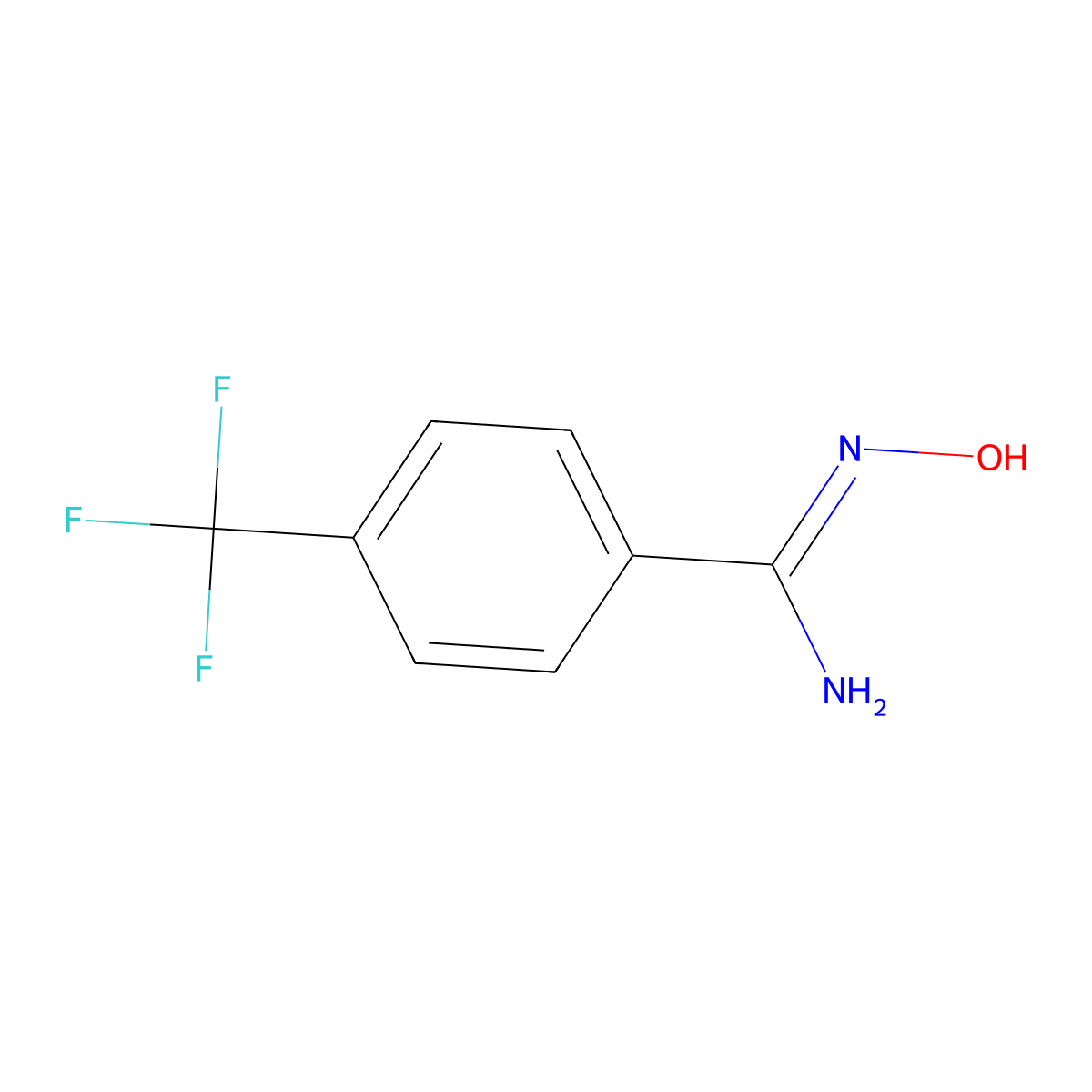 4-(Trifluoromethyl)benzamidoxime molecular structure, CAS 22179-86-8
