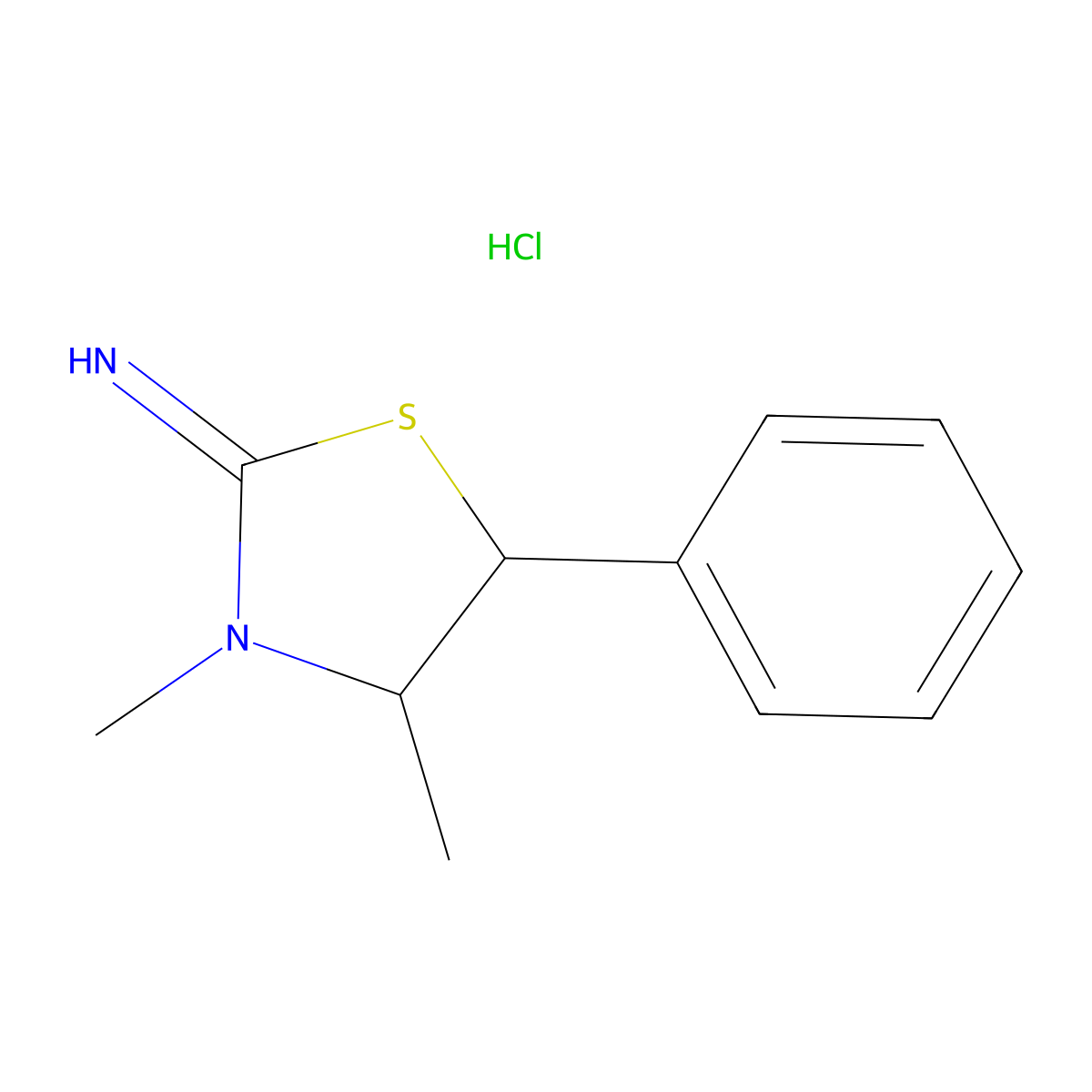 Thiadrine hydrochloride molecular structure, CAS 2218-25-9