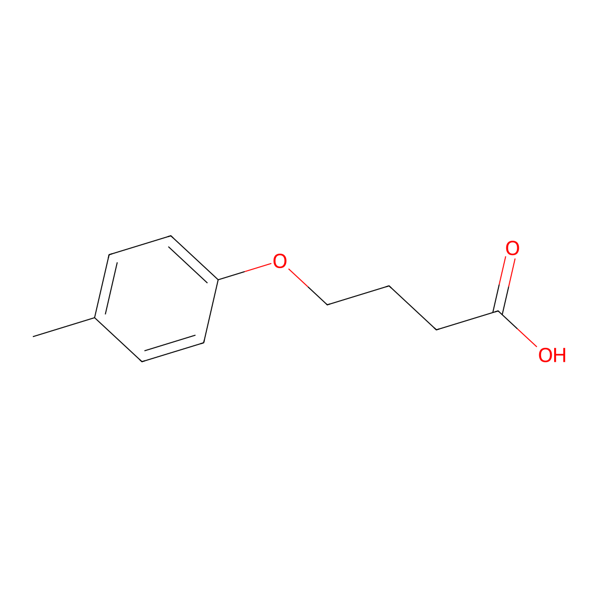 4-(4-Methylphenoxy)butanoic acid molecular structure, CAS 22180-02-5