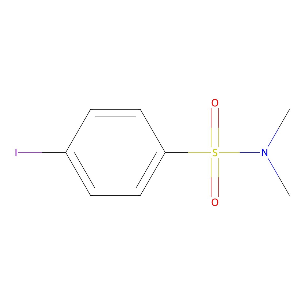 4-iodo-N,N-dimethylbenzenesulfonamide molecular structure, CAS 22184-85-6