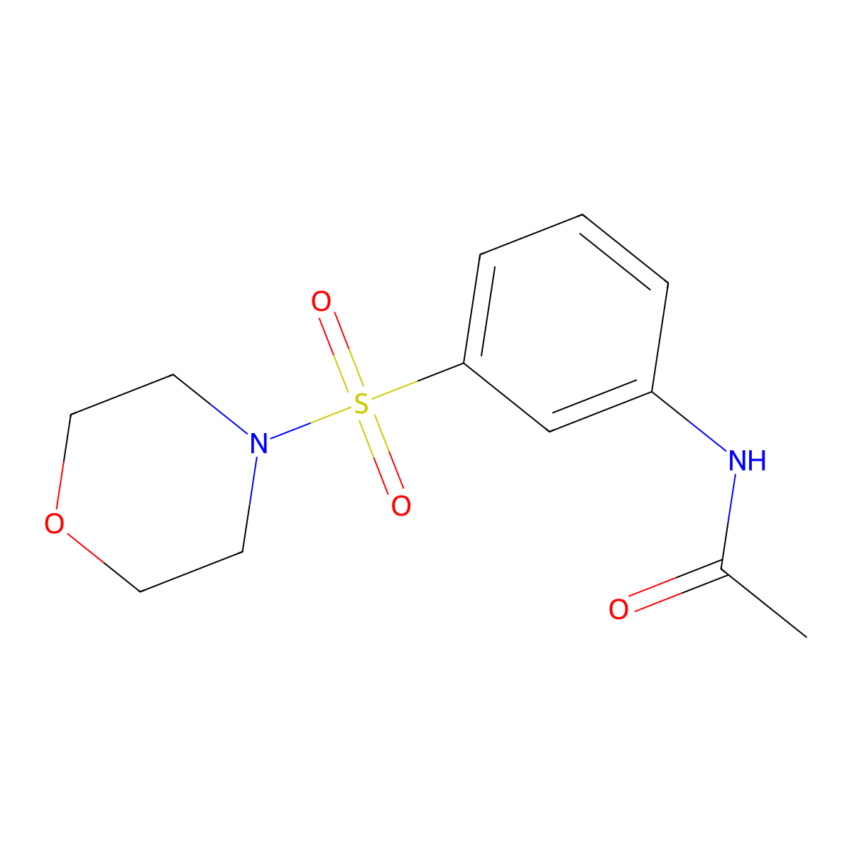 N-[3-(4-Morpholinylsulfonyl)phenyl]acetamide molecular structure, CAS 22184-96-9