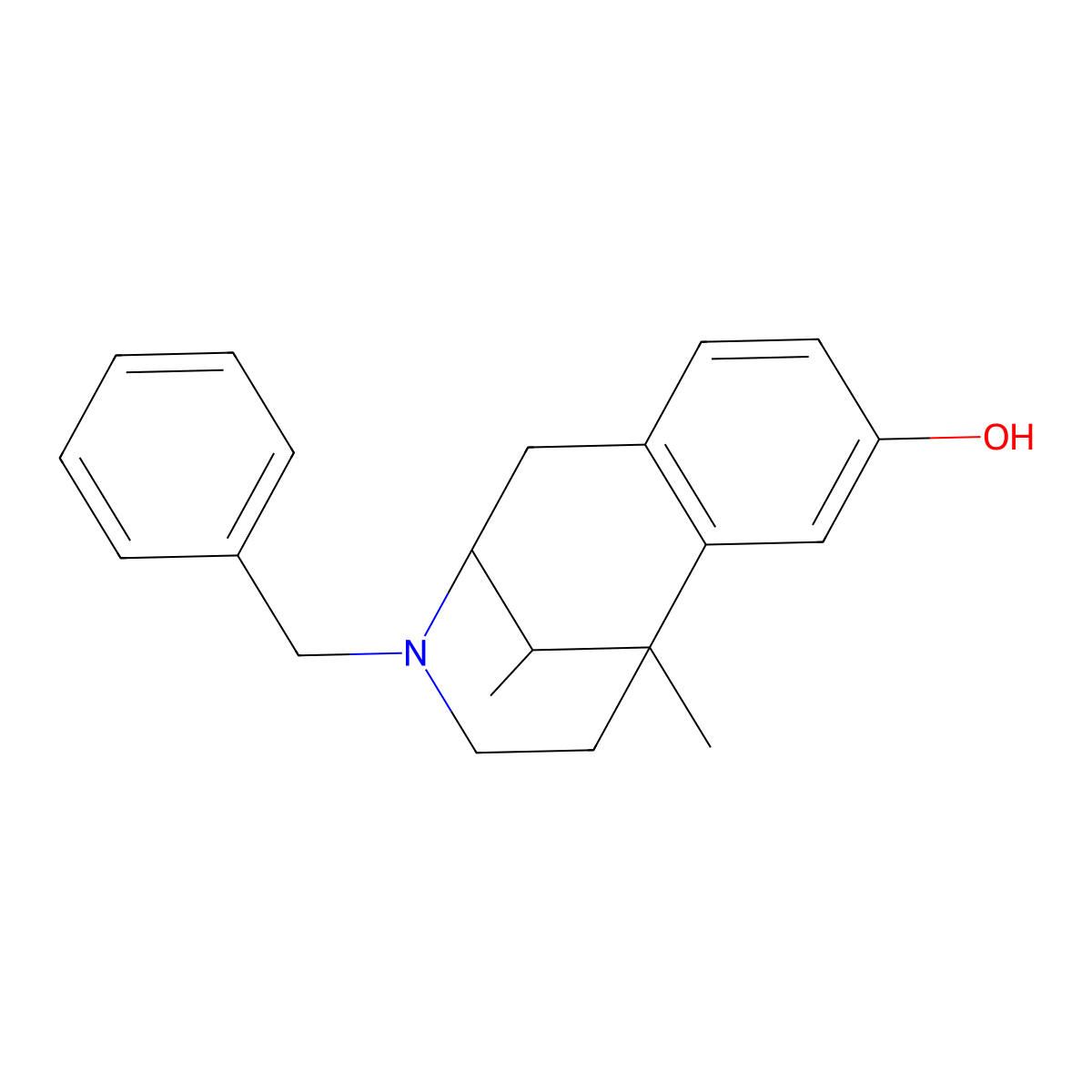 1,2,3,4,5,6-Hexahydro-6,11-dimethyl-3-(phenylmethyl)-2,6-methano-3-benzazocin-8-ol molecular structure, CAS 22185-52-0