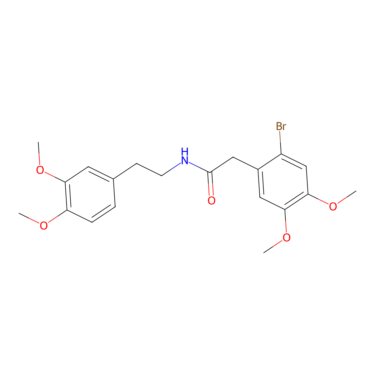 2-(2-Bromo-4,5-dimethoxyphenyl)-N-(2-(3,4-dimethoxyphenyl)ethyl)acetamide molecular structure, CAS 22185-91-7