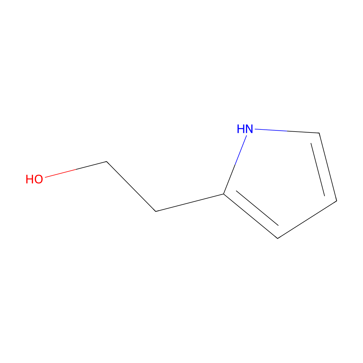 Pyrrole-2-ethanol molecular structure, CAS 22186-60-3