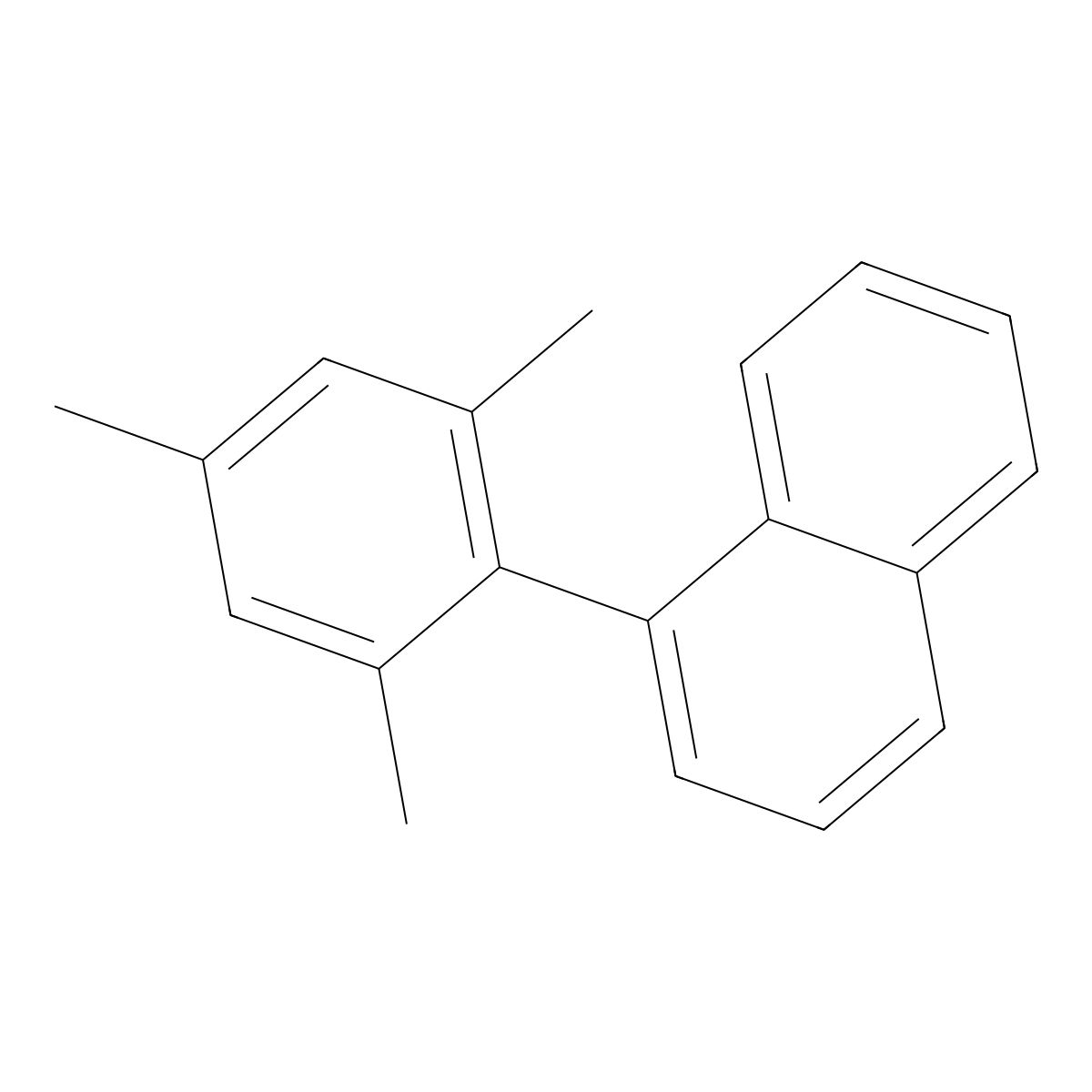 1-(2,4,6-Trimethylphenyl)naphthalene molecular structure, CAS 22187-05-9