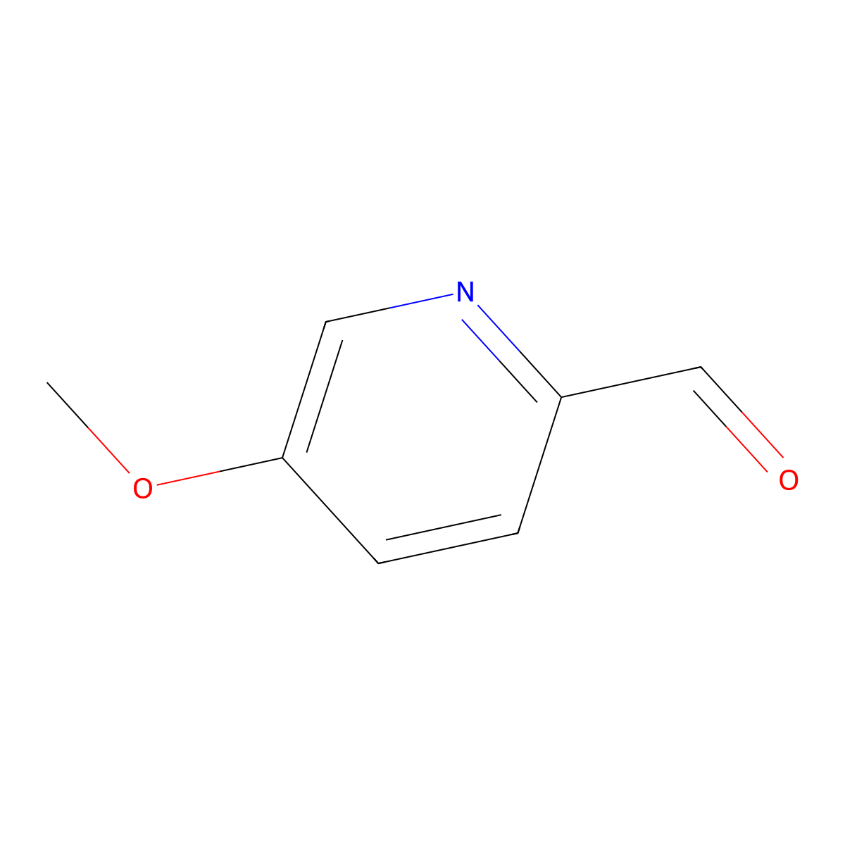 2-Formyl-5-methoxypyridine molecular structure, CAS 22187-96-8