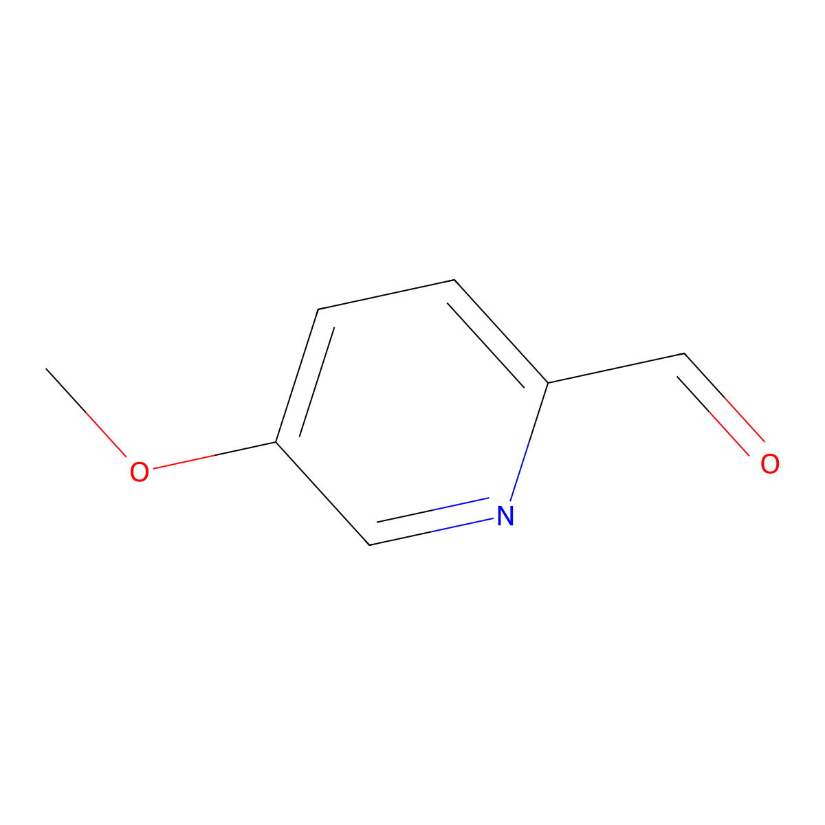 2-Formyl-5-methoxypyridine molecular structure, CAS 22187-96-8