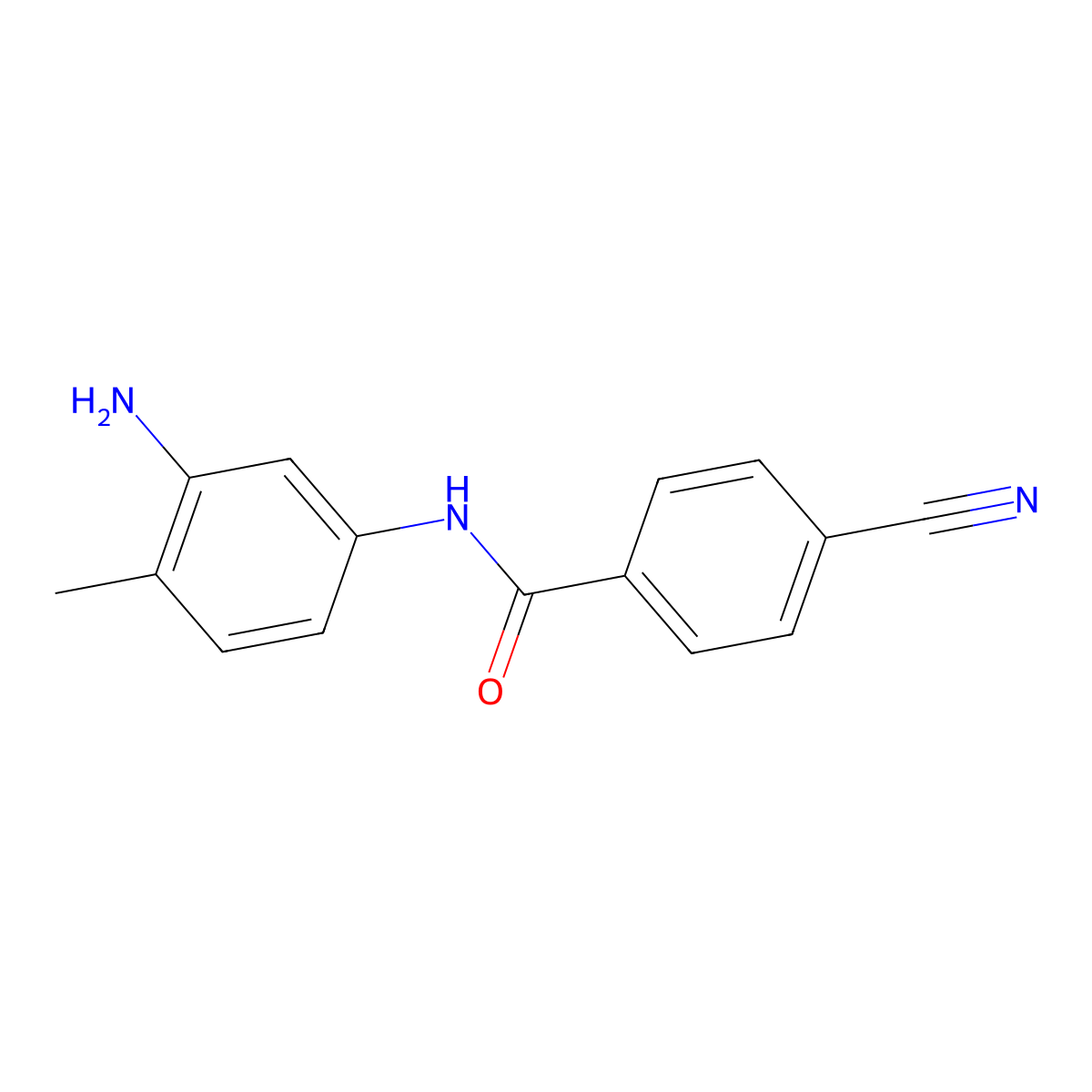 N-(3-amino-4-methylphenyl)-4-cyanobenzamide molecular structure, CAS 221876-05-7