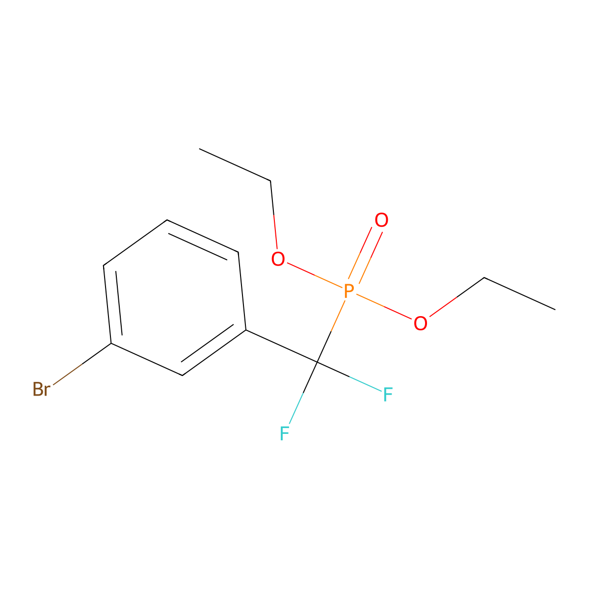 Diethyl ((3-bromophenyl)difluoromethyl)phosphonate molecular structure, CAS 221876-80-8
