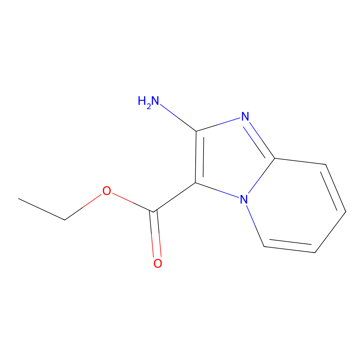 Ethyl 2-aminoimidazo(1,2-a)pyridine-3-carboxylate molecular structure, CAS 221893-57-8