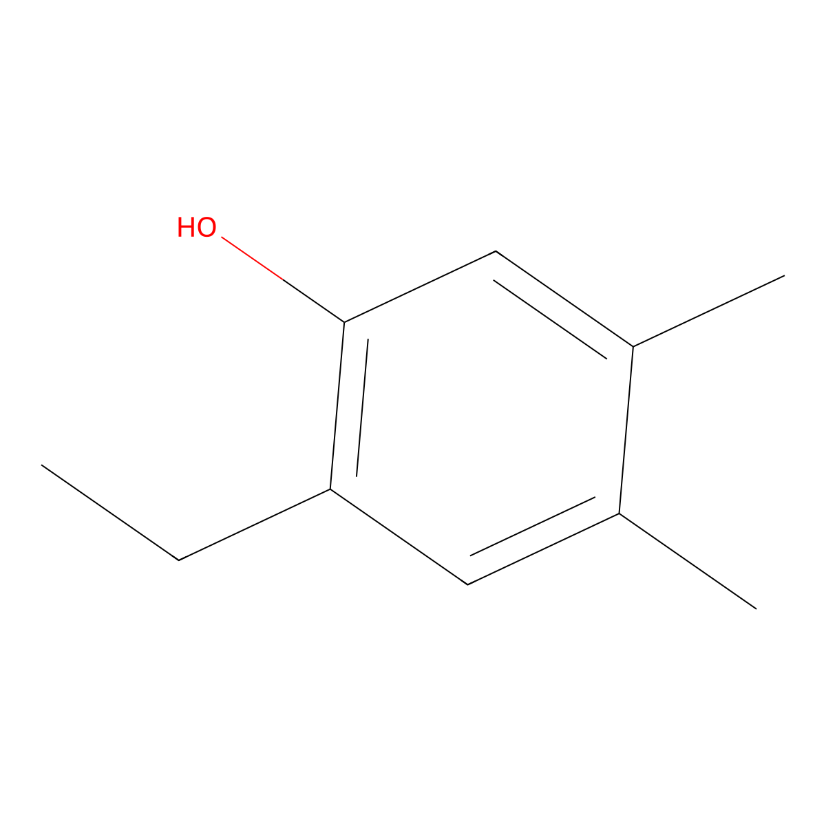 3,4-Dimethyl-6-ethylphenol molecular structure, CAS 2219-78-5