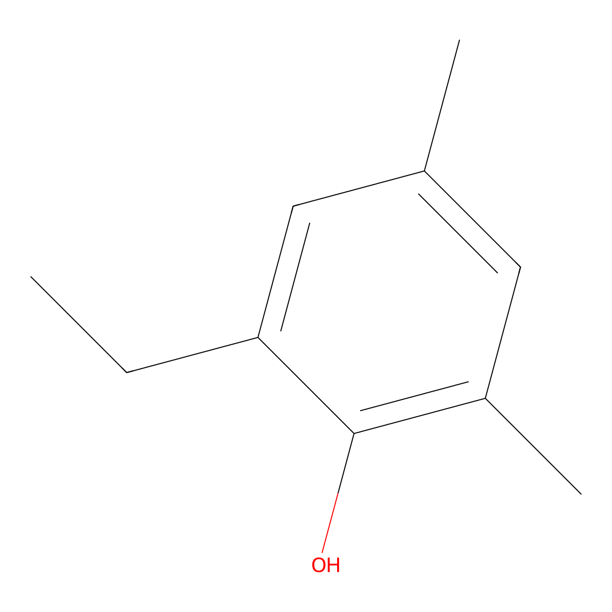 2-Ethyl-4,6-dimethylphenol molecular structure, CAS 2219-79-6