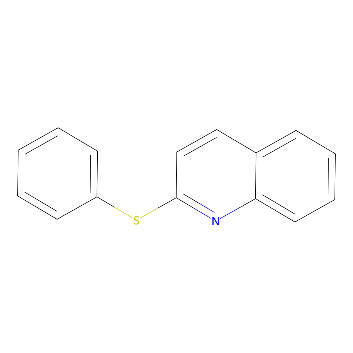 2-(Phenylthio)quinoline molecular structure, CAS 22190-12-1
