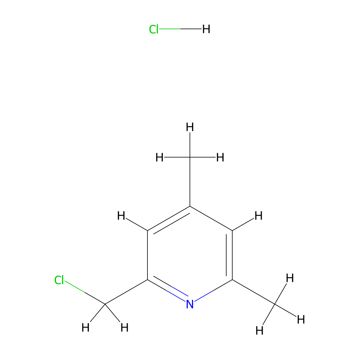 2-(Chloromethyl)-4,6-dimethylpyridine hydrochloride molecular structure, CAS 221904-15-0
