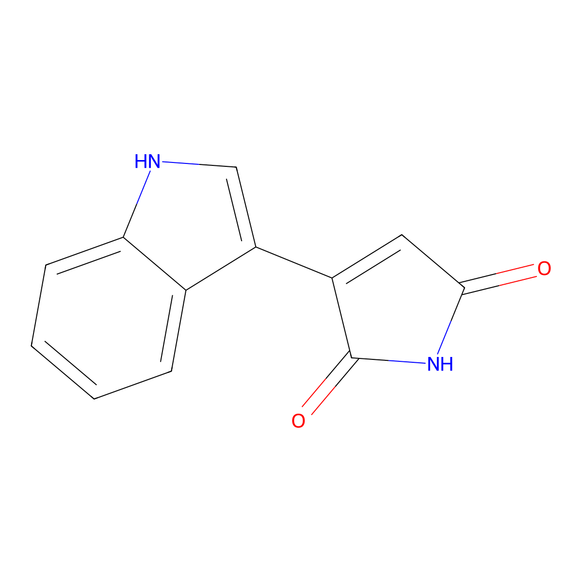 3-(1H-indol-3-yl)-2,5-dihydro-1H-pyrrole-2,5-dione molecular structure, CAS 221905-22-2