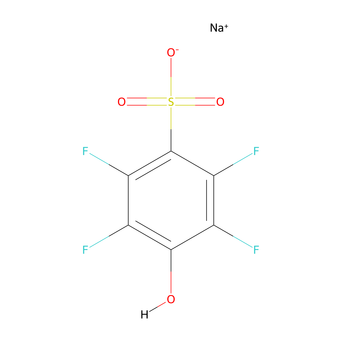 sodium 2,3,5,6-tetrafluoro-4-hydroxybenzenesulfonate molecular structure, CAS 221908-17-4