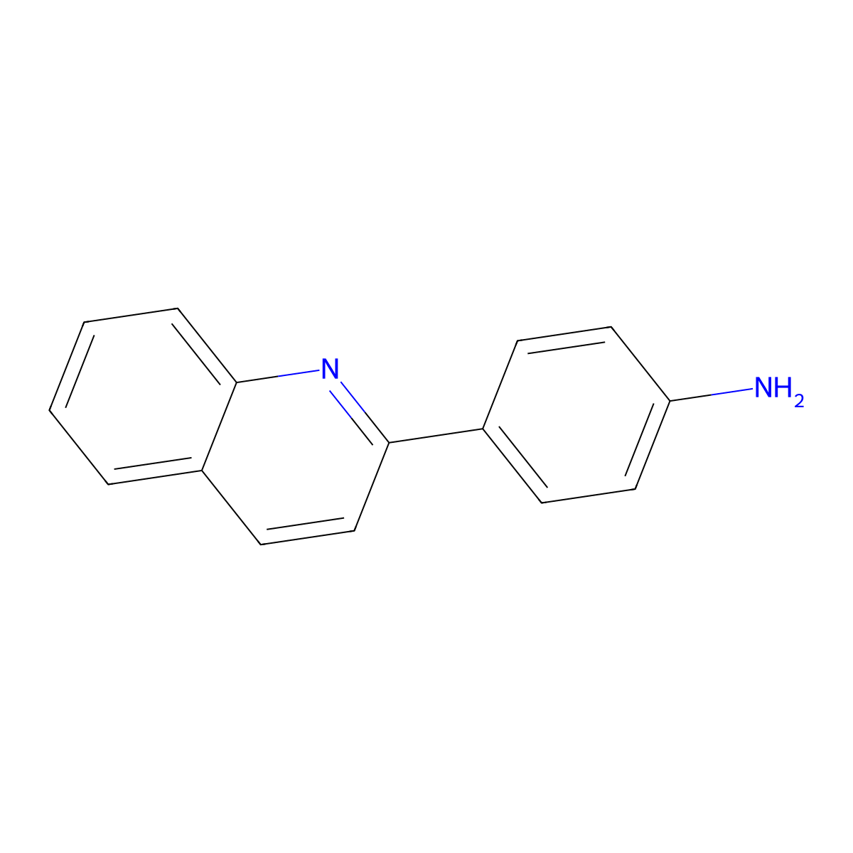 2-(4-Aminophenyl)quinoline molecular structure, CAS 22191-97-5