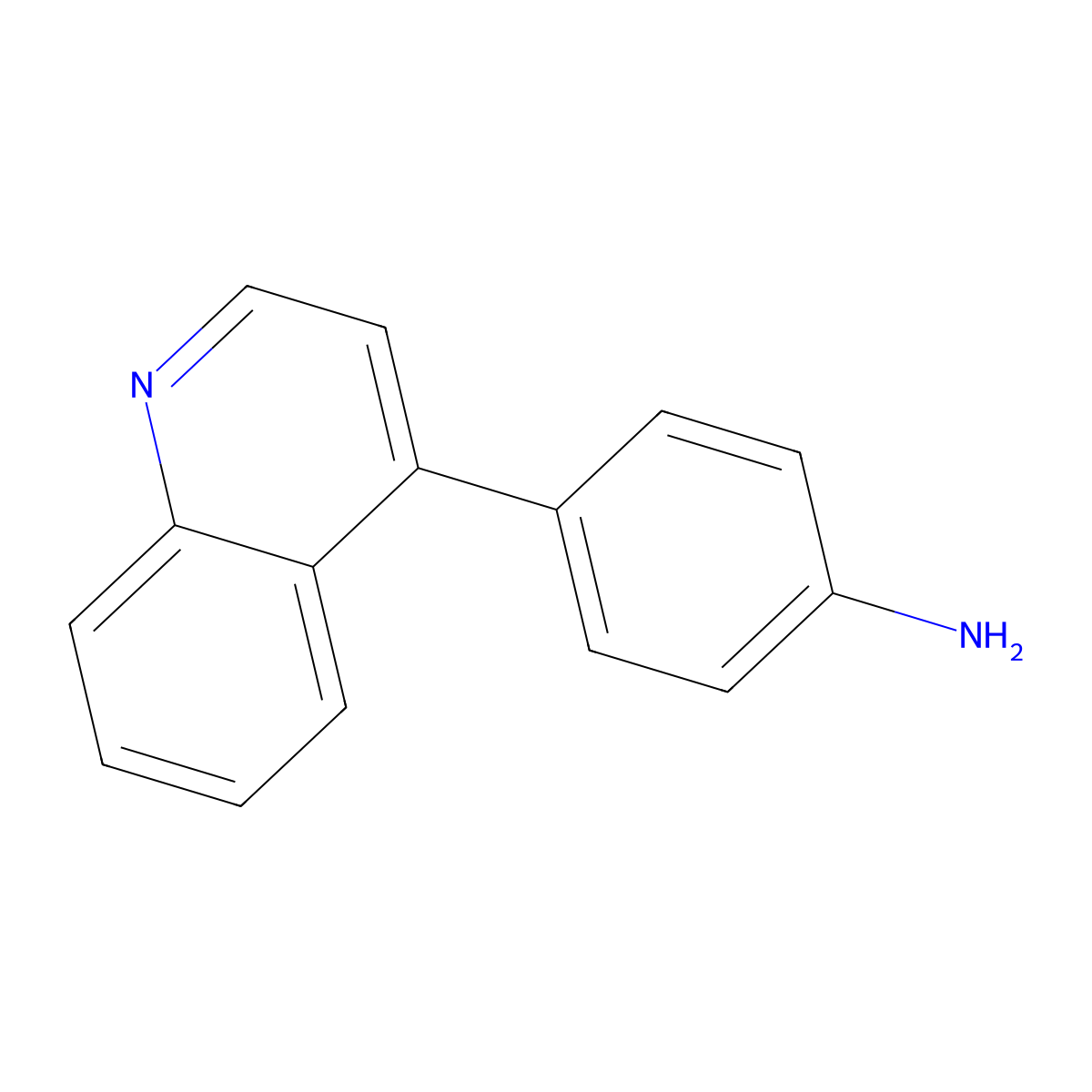 4-(Quinolin-4-yl)aniline molecular structure, CAS 22191-98-6