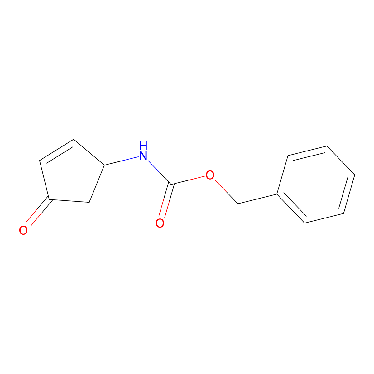 benzyl N-[(1R)-4-oxocyclopent-2-en-1-yl]carbamate molecular structure, CAS 221910-77-6