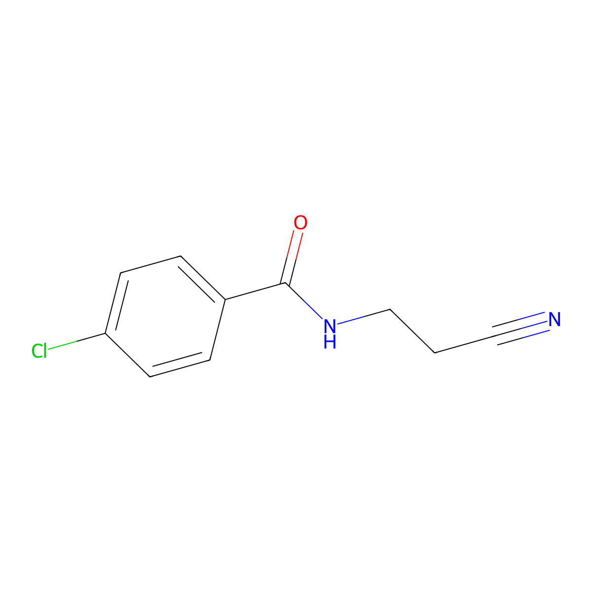 4-Chloro-n-(2-cyanoethyl)benzamide molecular structure, CAS 22192-82-1