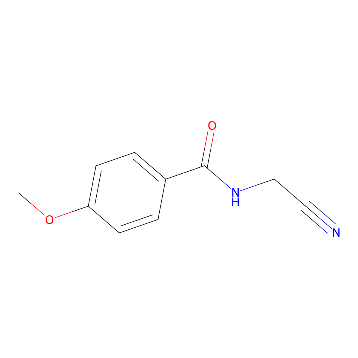 N-(cyanomethyl)-4-methoxybenzamide molecular structure, CAS 22192-84-3