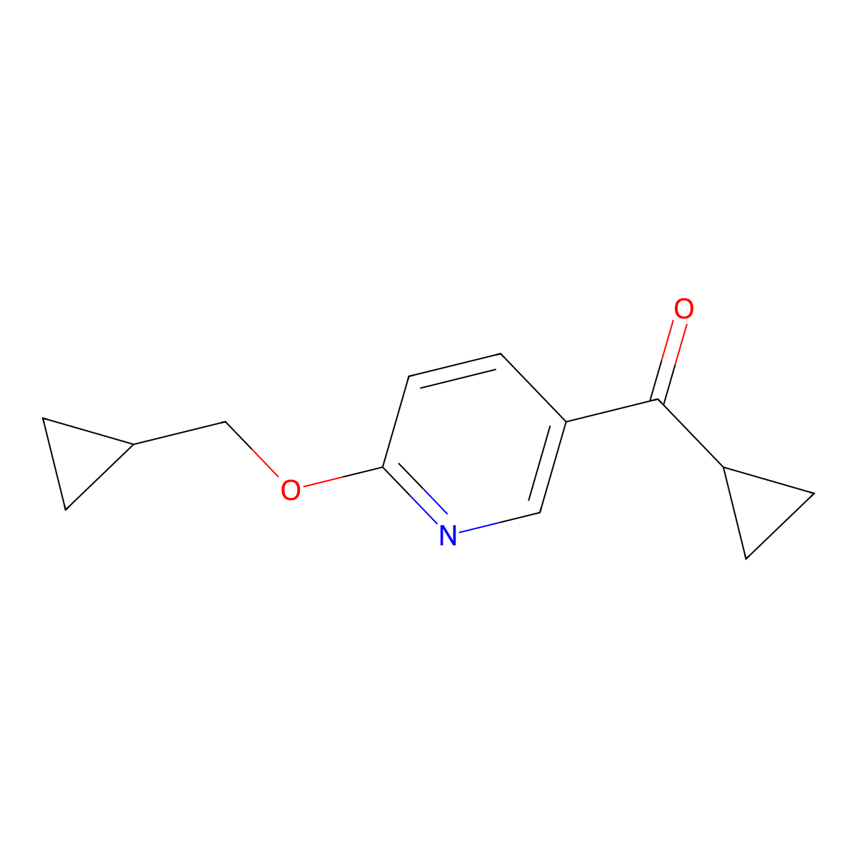 Cyclopropyl[6-(cyclopropylmethoxy)-3-pyridinyl]methanone molecular structure, CAS 2219298-71-0