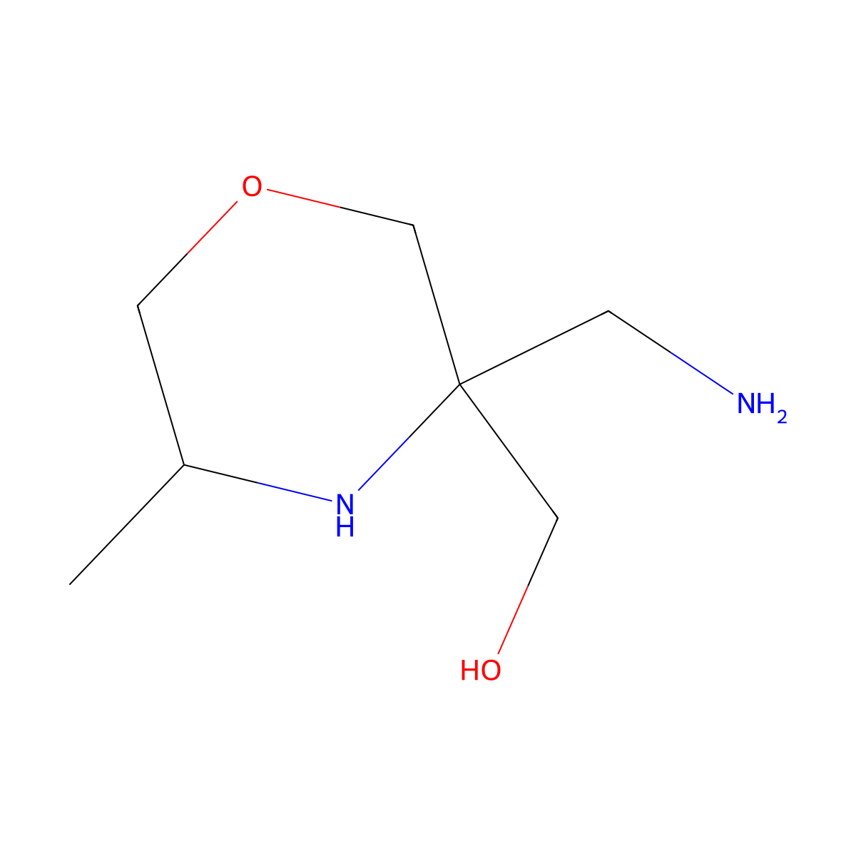 [(3S,5R)-3-(aminomethyl)-5-methylmorpholin-3-yl]methanol molecular structure, CAS 2219353-48-5