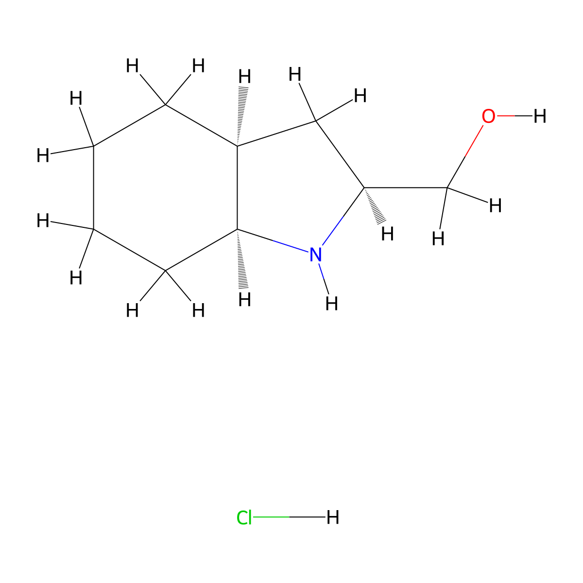 [(2S,3as,7as)-octahydro-1h-indol-2-yl]methanol hydrochloride molecular structure, CAS 2219353-51-0