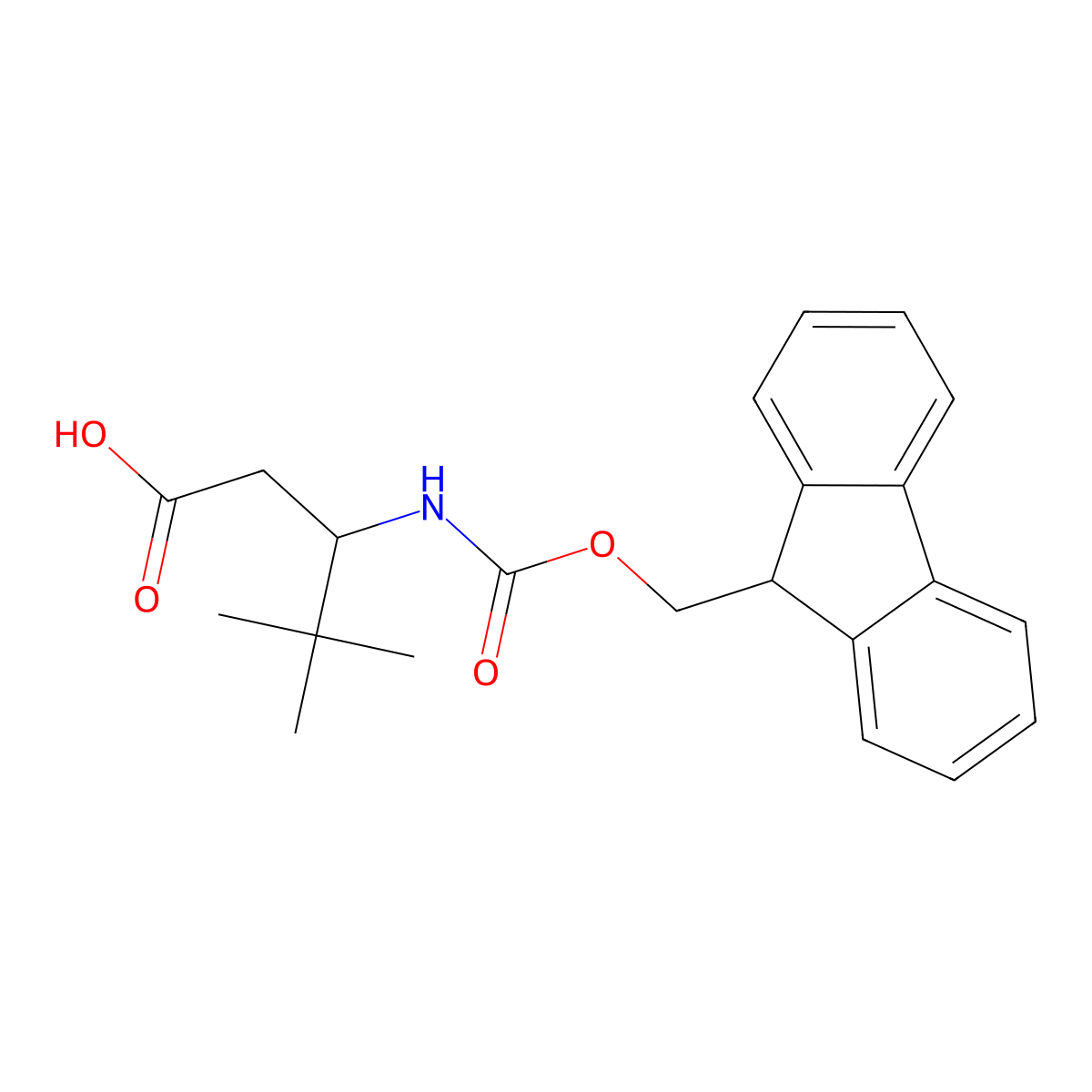 (3S)-3-({[(9H-fluoren-9-yl)methoxy]carbonyl}amino)-4,4-dimethylpentanoic acid molecular structure, CAS 2219353-83-8