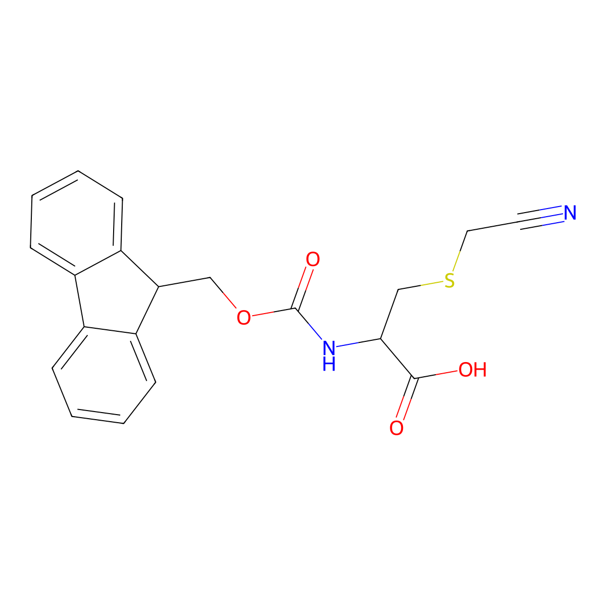 (2R)-3-[(cyanomethyl)sulfanyl]-2-({[(9H-fluoren-9-yl)methoxy]carbonyl}amino)propanoic acid molecular structure, CAS 2219353-84-9