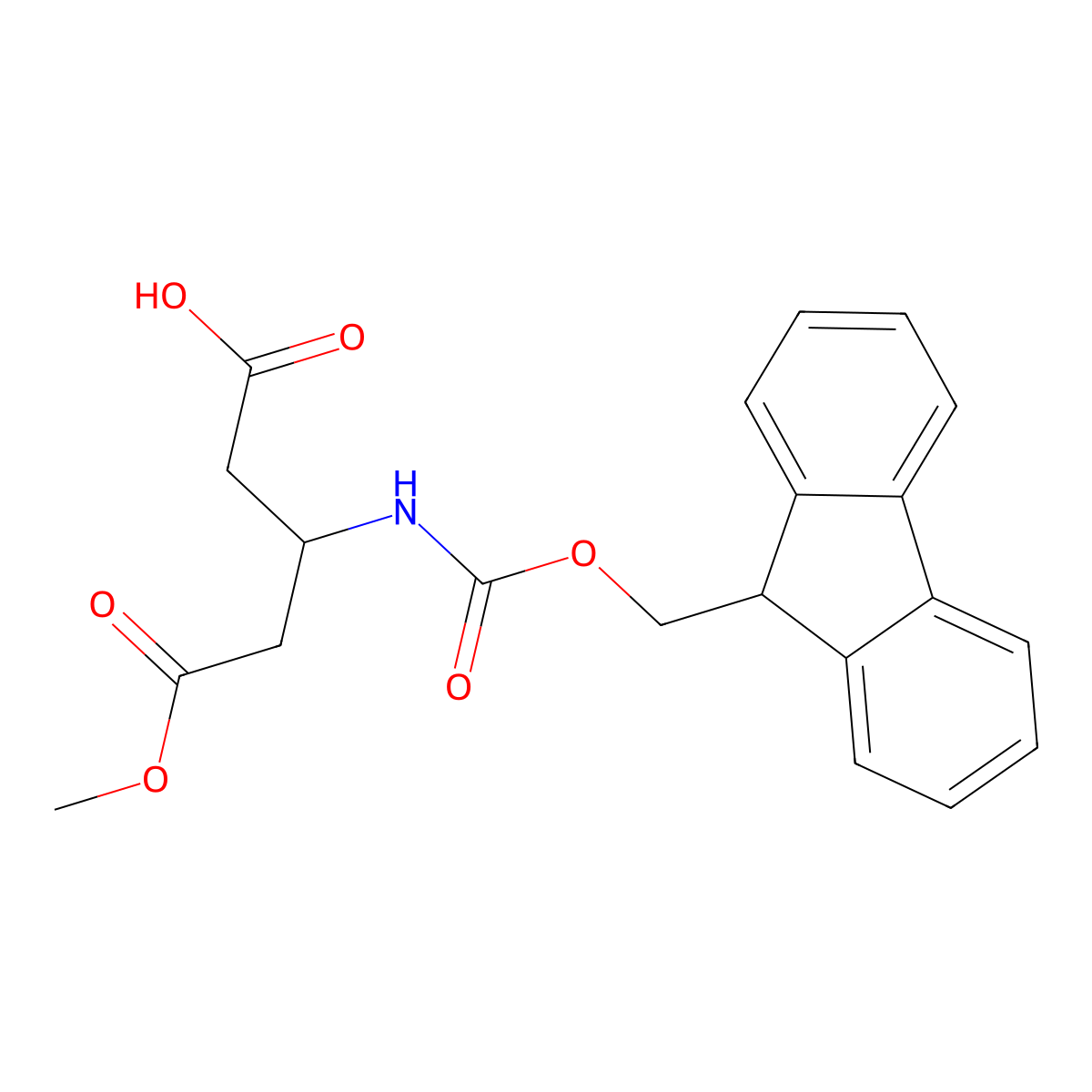 (3S)-3-((((9H-fluoren-9-yl)methoxy)carbonyl)amino)-5-methoxy-5-oxopentanoic acid molecular structure, CAS 2219353-88-3
