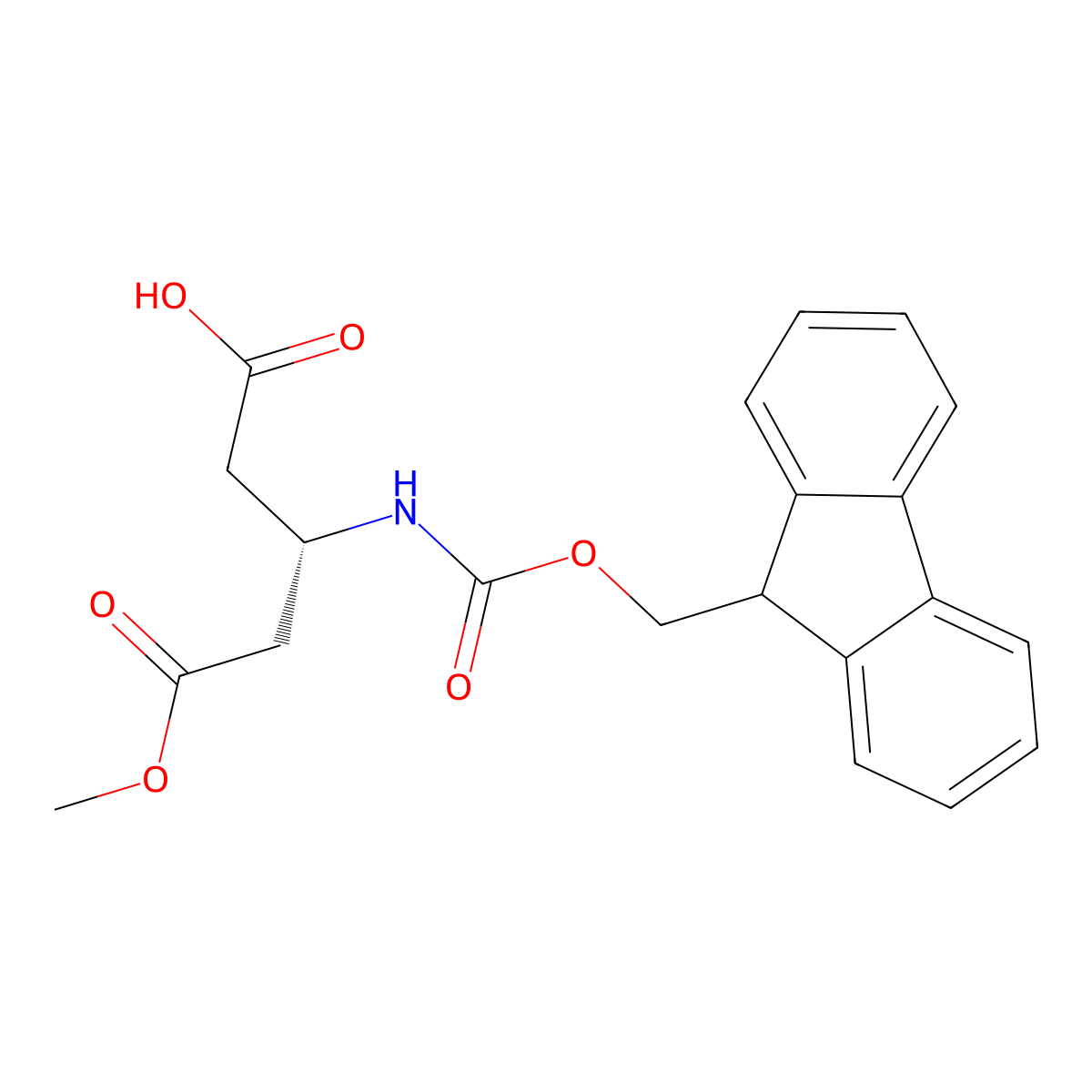 (3S)-3-((((9H-fluoren-9-yl)methoxy)carbonyl)amino)-5-methoxy-5-oxopentanoic acid molecular structure, CAS 2219353-88-3