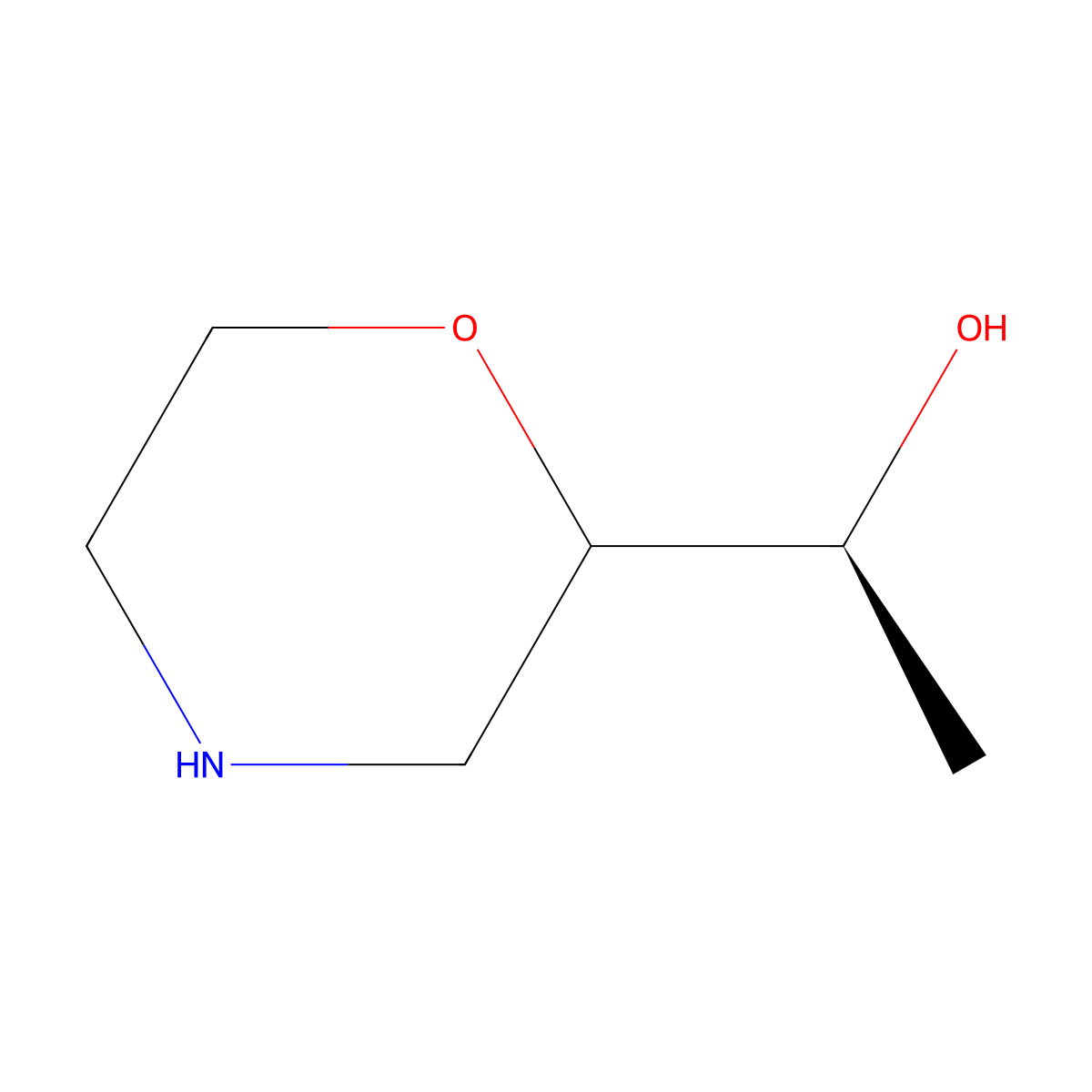 (1S)-1-(morpholin-2-yl)ethan-1-ol molecular structure, CAS 2219356-84-8