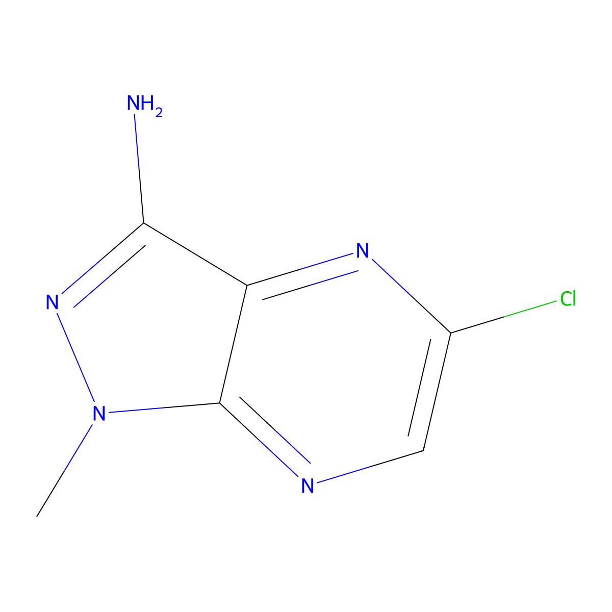 5-chloro-1-methyl-1H-pyrazolo[3,4-b]pyrazin-3-amine molecular structure, CAS 2219366-55-7