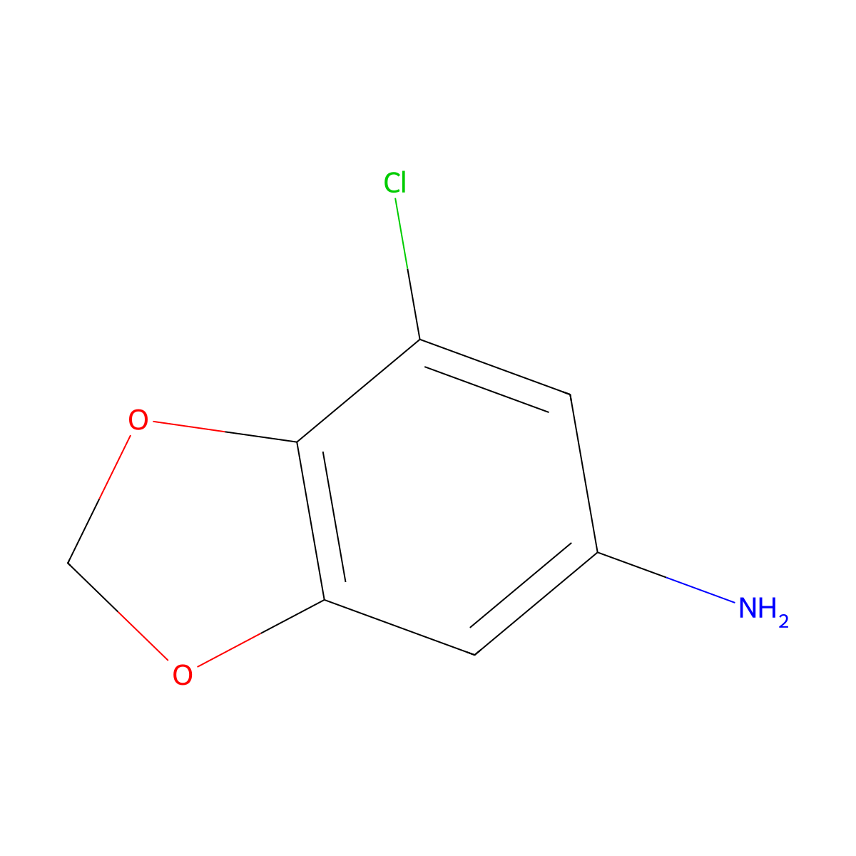 7-Chloro-1,3-benzodioxol-5-amine molecular structure, CAS 2219368-43-9