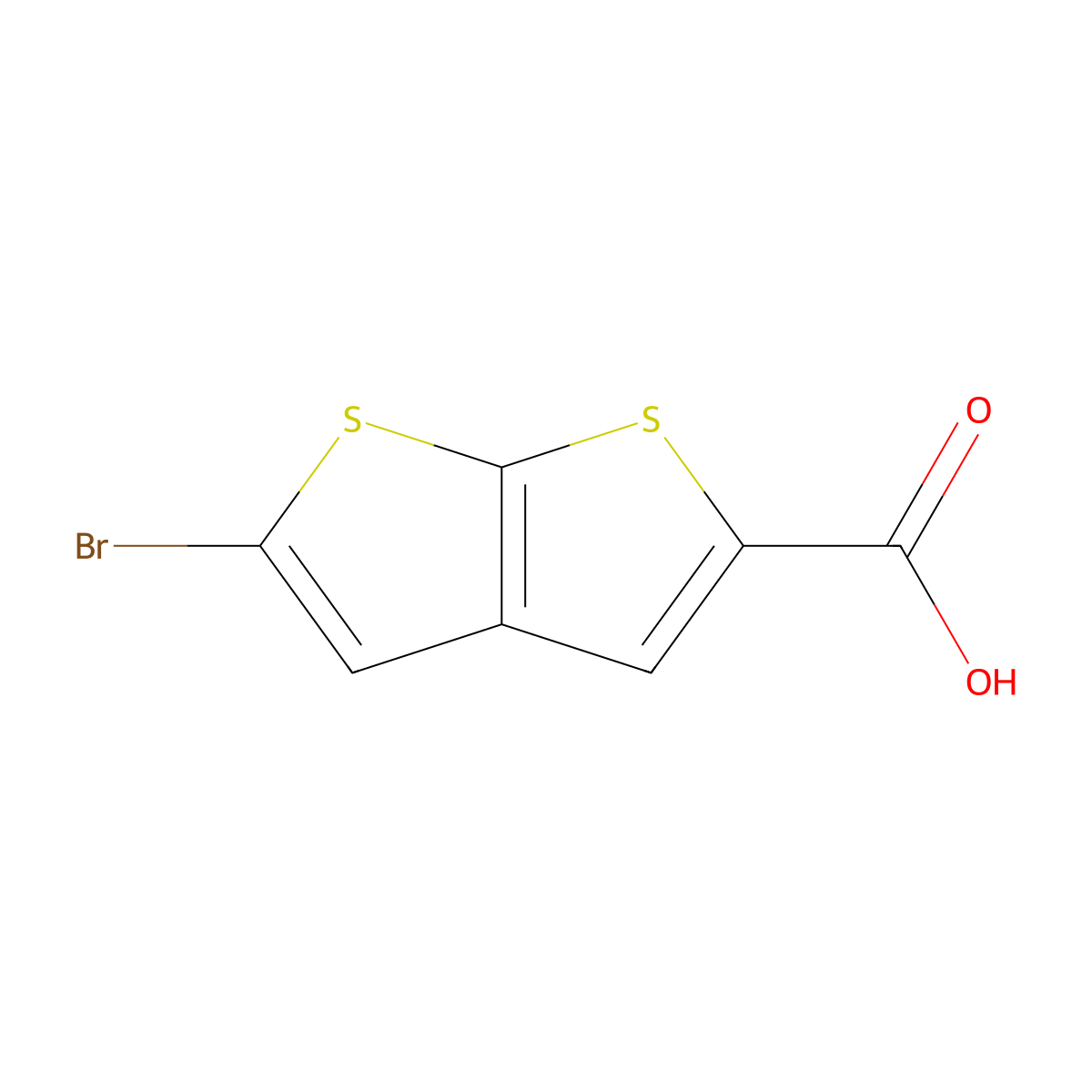 5-Bromothieno[2,3-b]thiophene-2-carboxylic acid molecular structure, CAS 2219368-67-7