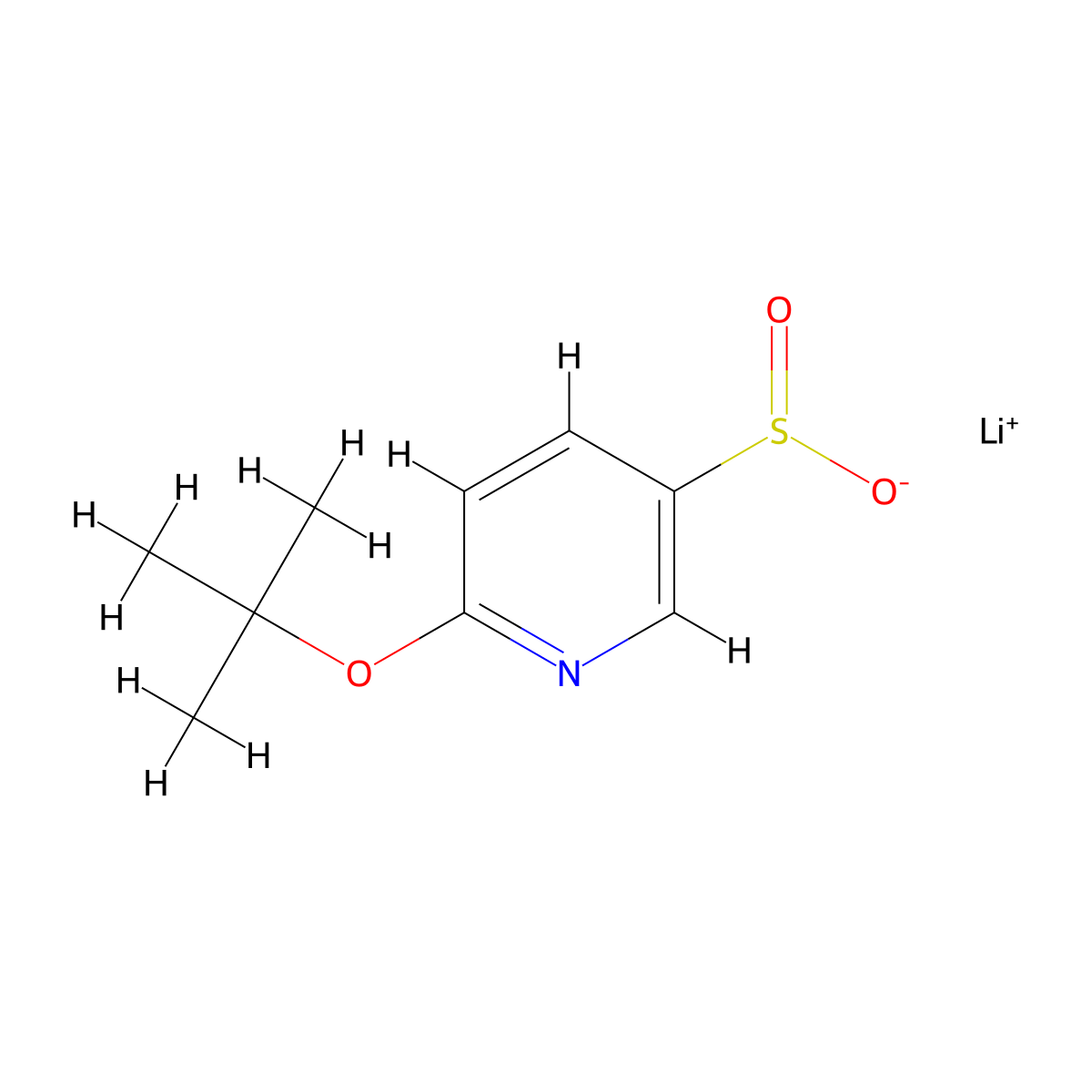 Lithium(1+) ion 6-(tert-butoxy)pyridine-3-sulfinate molecular structure, CAS 2219368-94-0