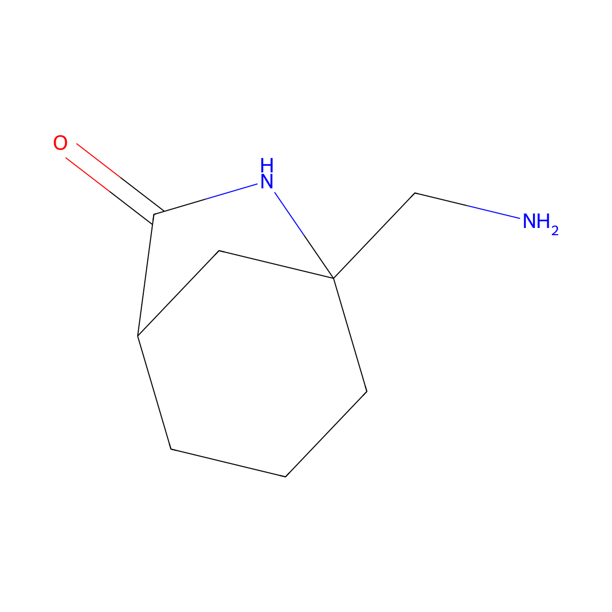 5-(Aminomethyl)-6-azabicyclo[3.2.1]octan-7-one molecular structure, CAS 2219369-21-6