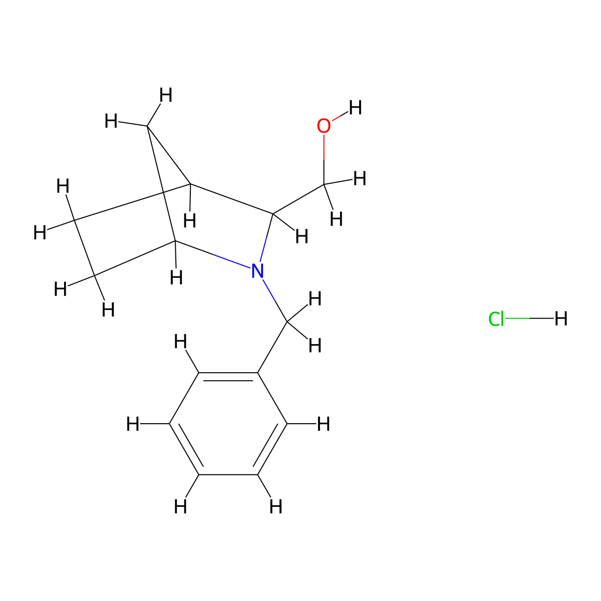 {2-Benzyl-2-azabicyclo[2.2.1]heptan-3-yl}methanol hydrochloride molecular structure, CAS 2219369-24-9
