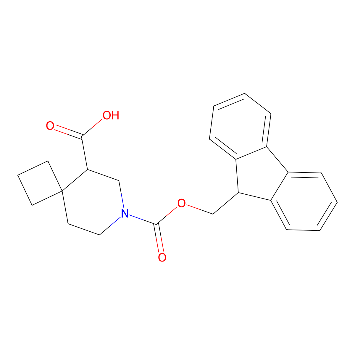 7-{[(9H-fluoren-9-yl)methoxy]carbonyl}-7-azaspiro[3.5]nonane-5-carboxylic acid molecular structure, CAS 2219369-68-1