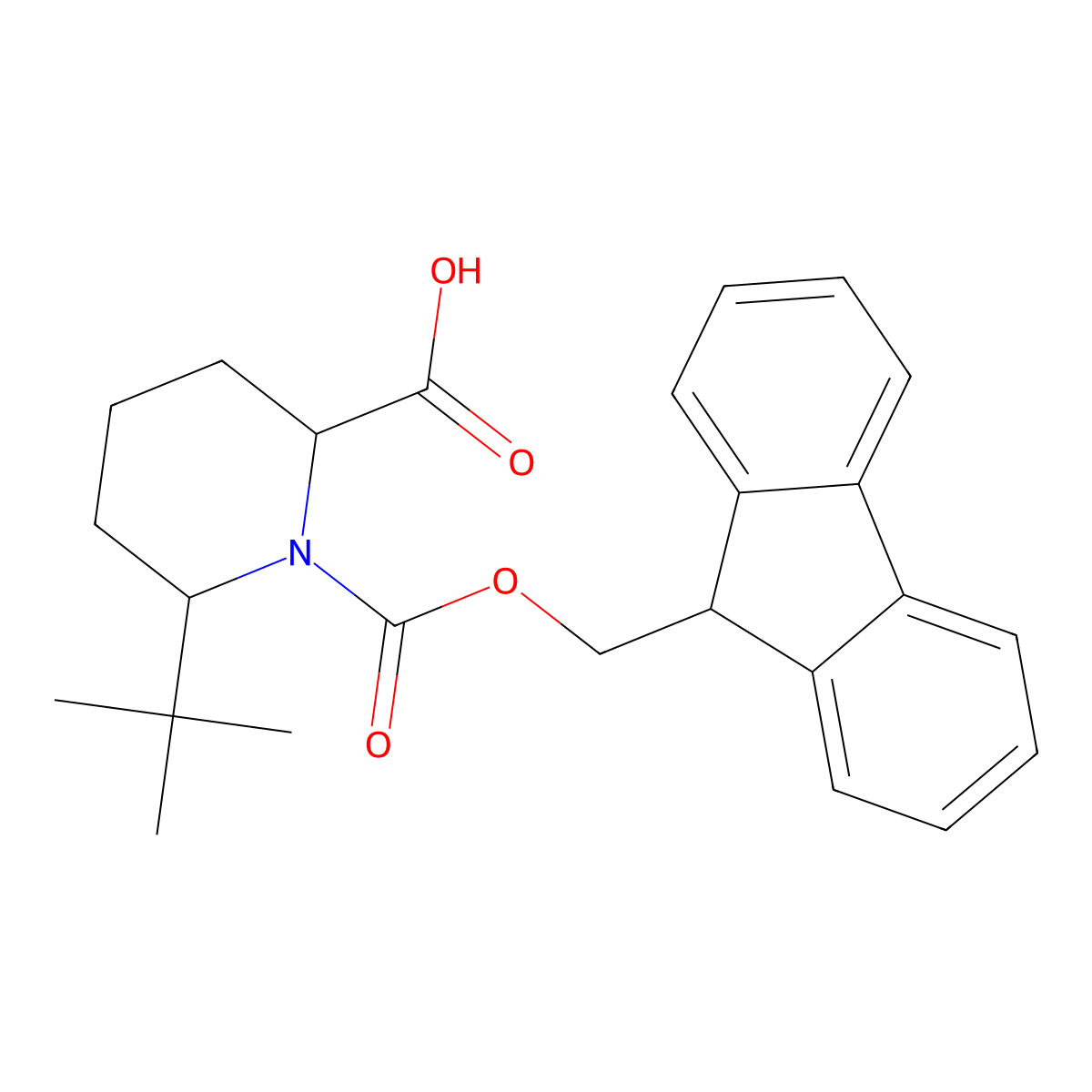 6-tert-butyl-1-{[(9H-fluoren-9-yl)methoxy]carbonyl}piperidine-2-carboxylic acid molecular structure, CAS 2219370-56-4