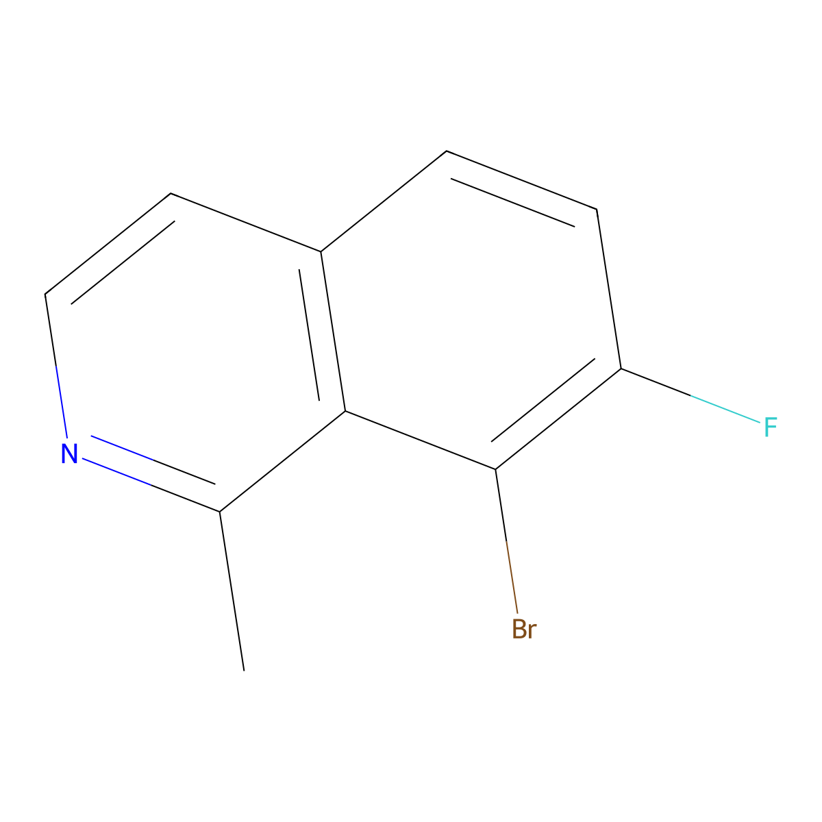 8-Bromo-7-fluoro-1-methylisoquinoline molecular structure, CAS 2219370-78-0