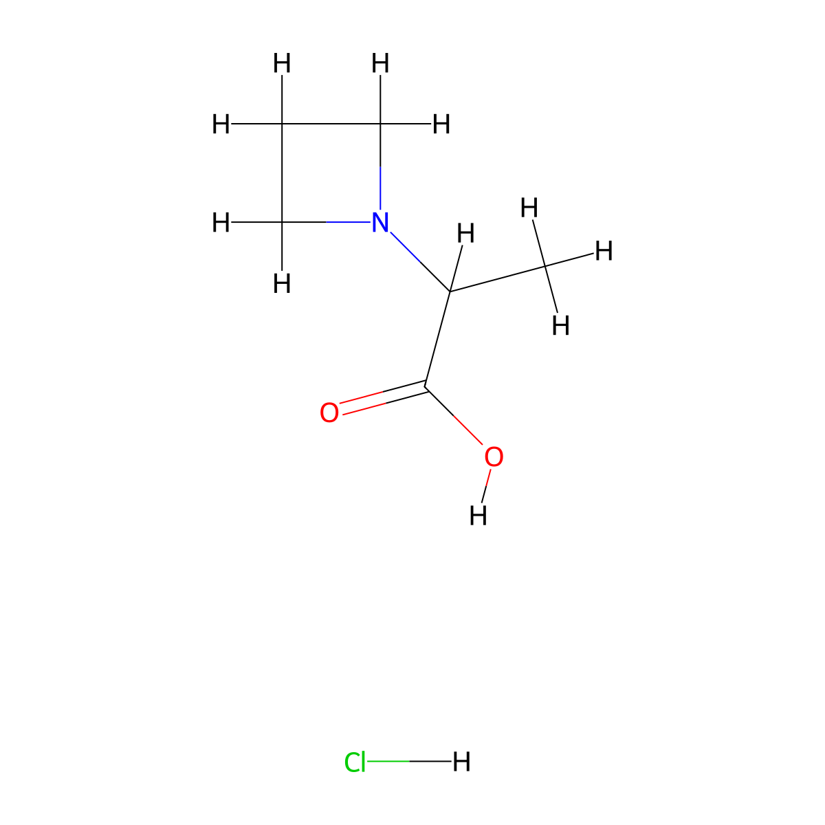 2-(Azetidin-1-yl)propanoic acid hydrochloride molecular structure, CAS 2219370-85-9