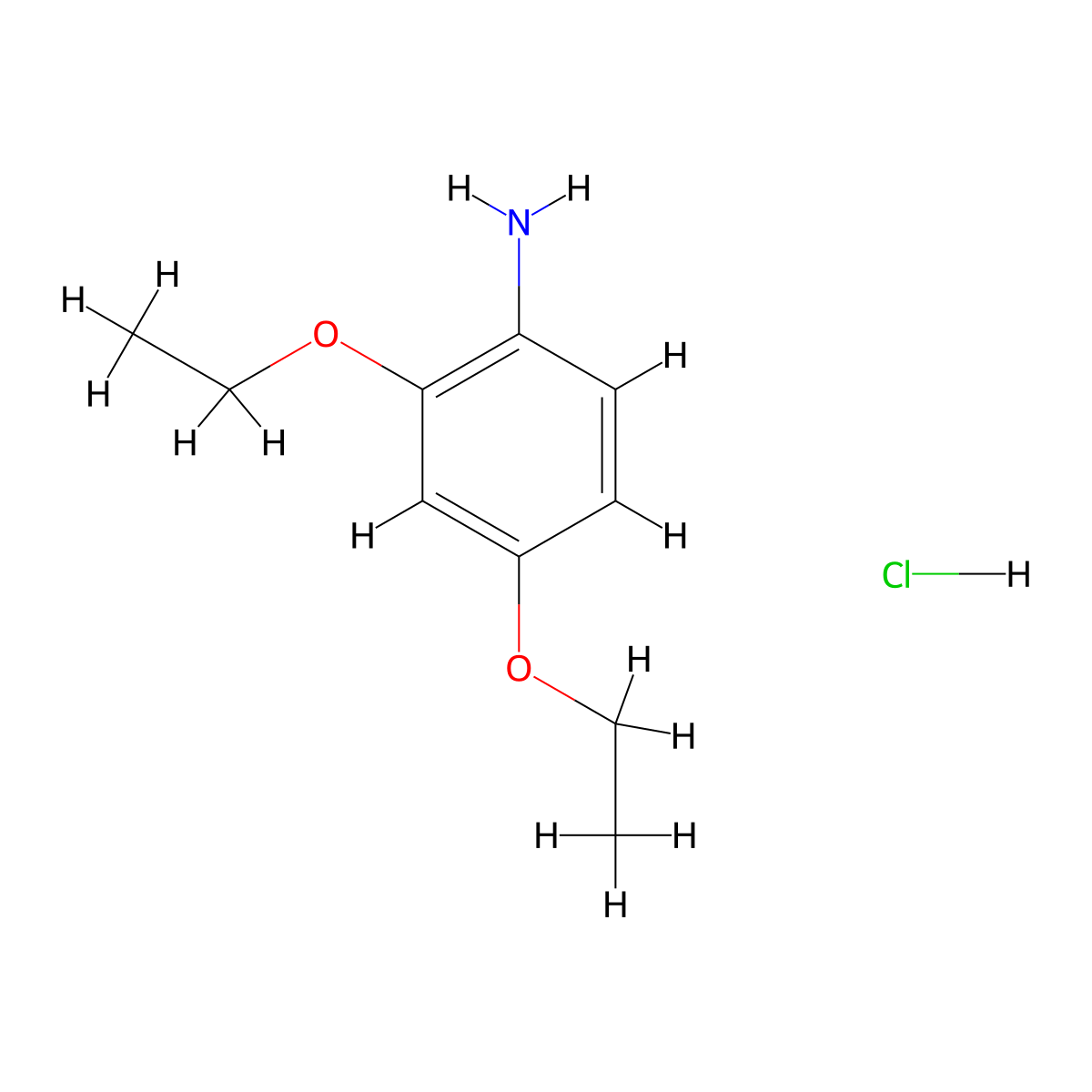 2,4-Diethoxyaniline hydrochloride molecular structure, CAS 2219371-08-9