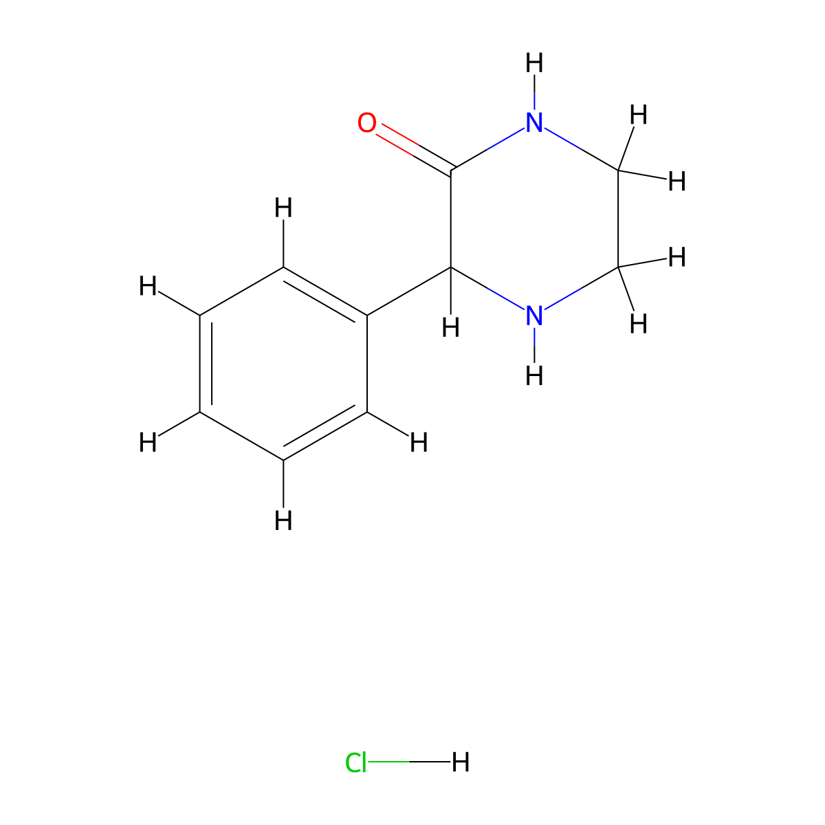 3-Phenylpiperazin-2-one hydrochloride molecular structure, CAS 2219371-33-0