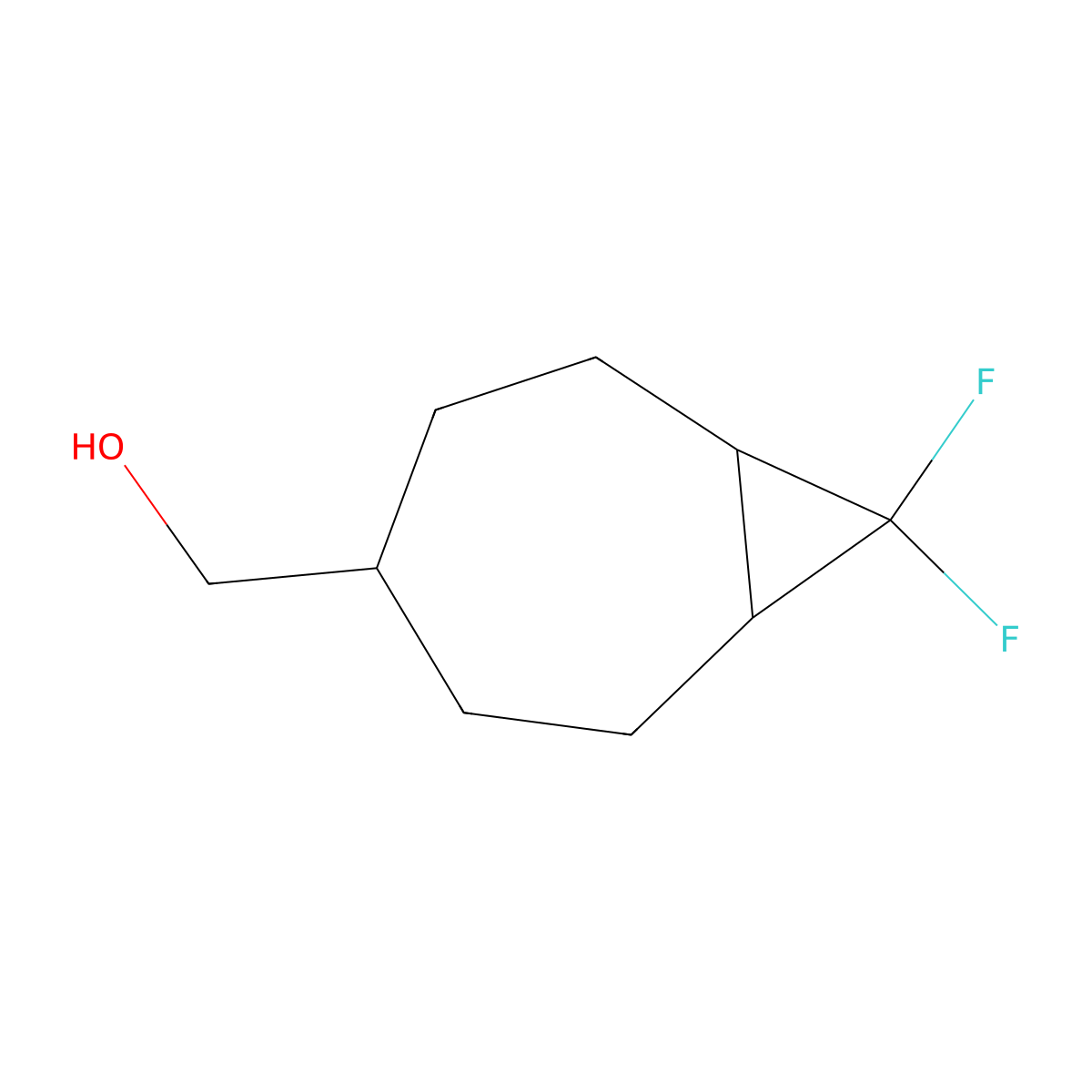 {8,8-Difluorobicyclo[5.1.0]octan-4-yl}methanol molecular structure, CAS 2219371-36-3
